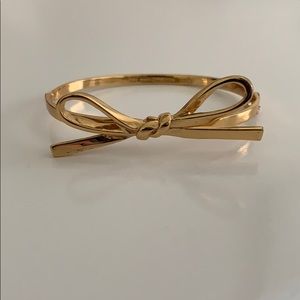 Kate Spade Gold Skinny Mini Bow Bangle